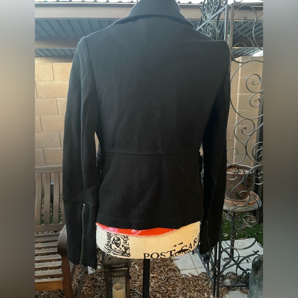 Anthropologie Delicate Ribbed Texture with Zippers on Long Sleeves Blazer XS - Picture 7 of 16